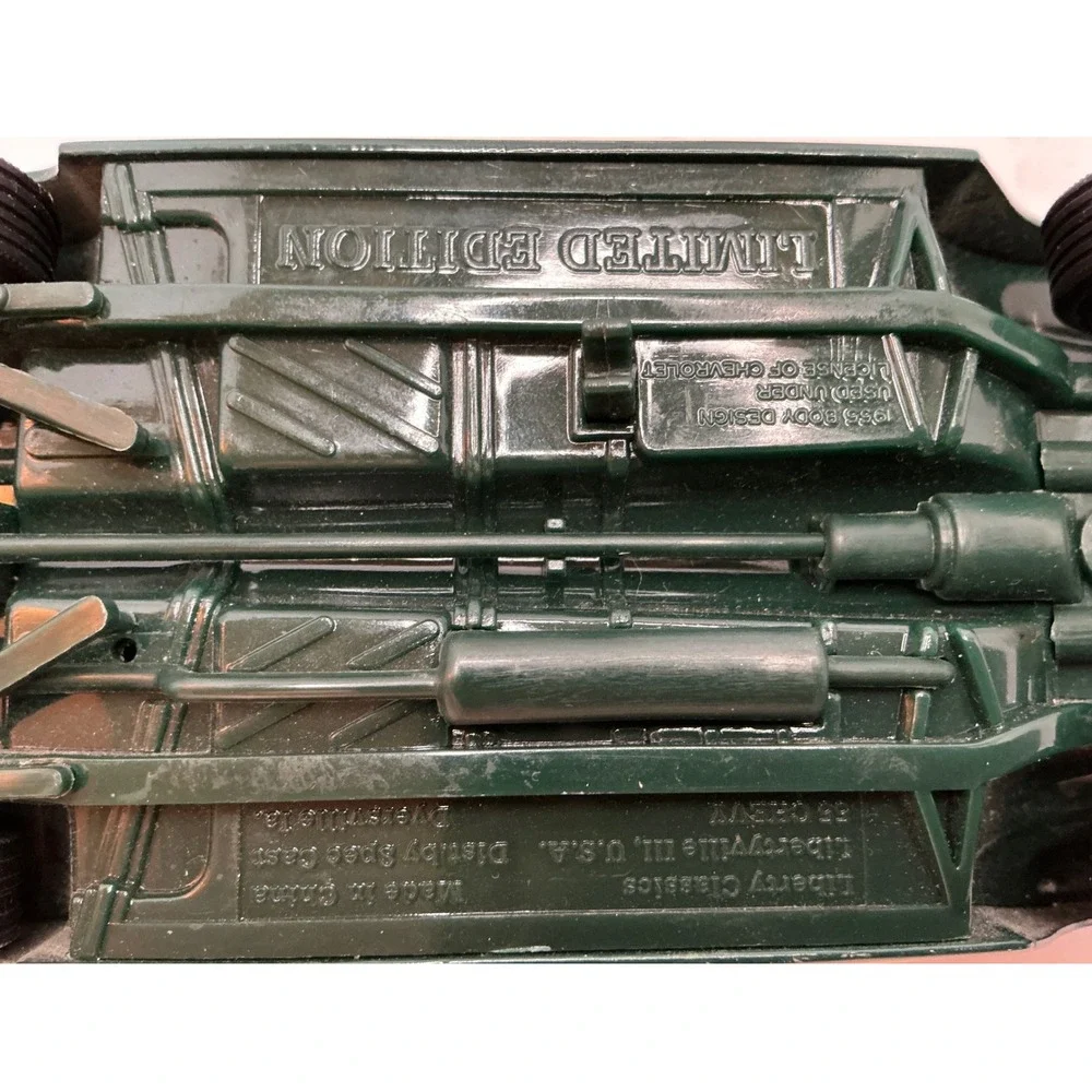 Vintage Sheriff Department Patrol Wagon Green Yellow 7.5 Inch Toy Car